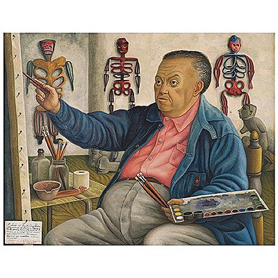 Arturo Estrada : Retrato de Diego Rivera en su estudio