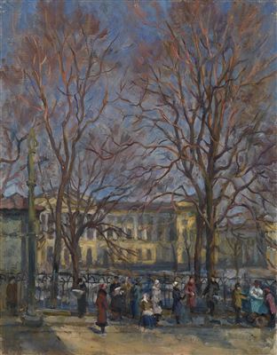 Alexander Alexandrovitch Osmerkin : View of the Russian Museum from the Europe Hotel