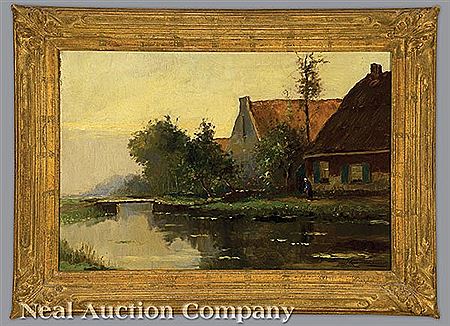 Johan Hendrik Kaemmerer : 'Village along the River'