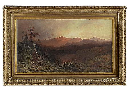 Charles Henry Chapin : 'Sunset Over the Adirondacks'