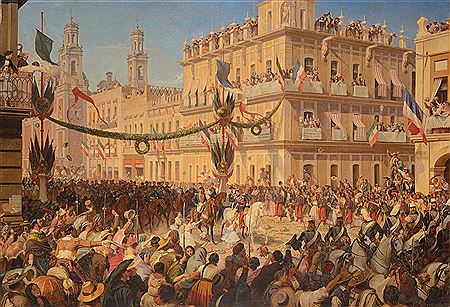 Henri Felix Emmanuel Philippoteaux : L’Entrée solennelle du général Forey dans Mexico le 10 juin 1863