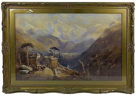 Thomas Leeson Rowbotham : Monte Rosa, continental landscape