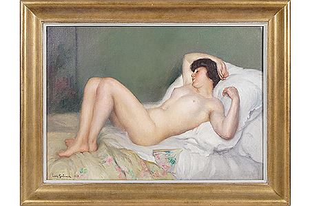 Léon Laurent Galand : Reclining nude