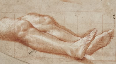 Bernardino Gatti : RECTO: STUDY OF LEGS VERSO: STUDY FOR A SAINT SEBASTIAN