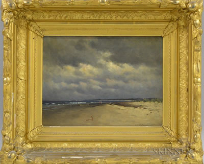 Horace Greeley Hewes : Beach Beneath a Cloudy Sky