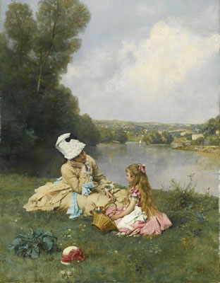 Ferdinand Heilbuth : SUMMER DAYS NEAR GIVERNY, FRANCE