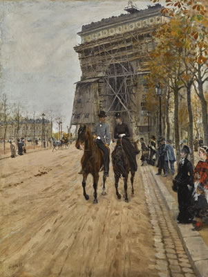 Giuseppe de Nittis : L'ARC DE TRIOMPHE, PARIS