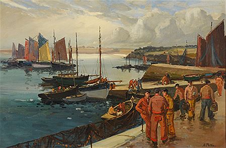 Gaston Pottier : 'Marine on the docks'