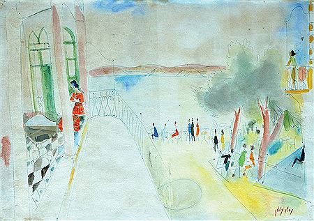 Nathan Gutman : The Promenade in Tiberias