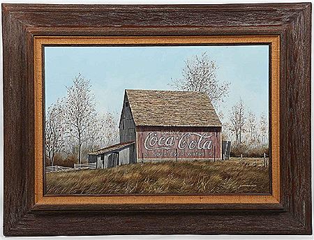 Jim Harrison : Carolina barn with coke sign at side