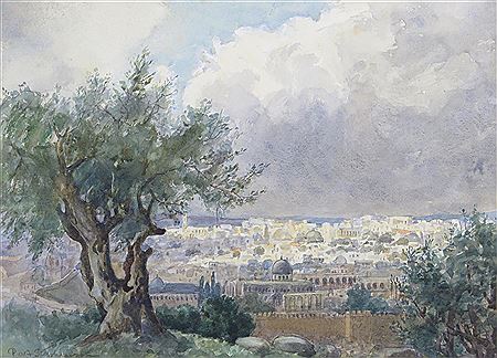 Philippa Anna Frederica Stephenson : Jerusalem from Mount of Olives