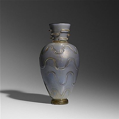 Flavio Poli : Grigio Oro vase, model Z 1461