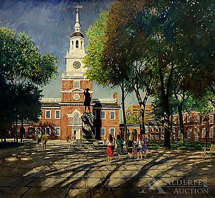 Dan Cavaliere : 'Summer Shadows, Independence Hall'