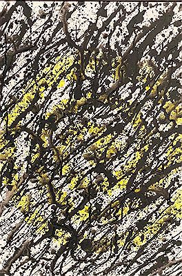 Boris Demur : Black dripped yellow spiral