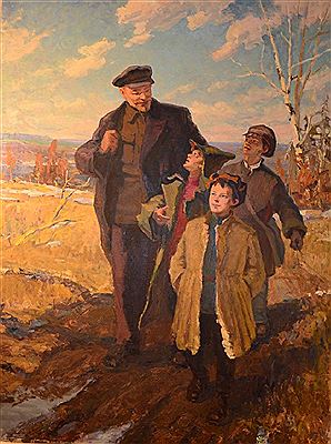 Nikolay Rabotyagov : Lenin with children, Spring of life