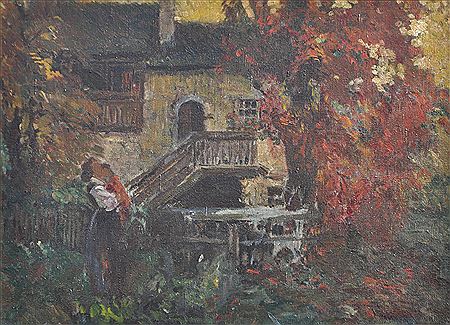 Horazio Gaigher : South Tyrolean farm in autumn