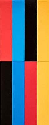 Jaan Poldaas : Vertical Composition (Blue Yellow),  1990