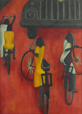 Demas Nwoko : Children on Cycles