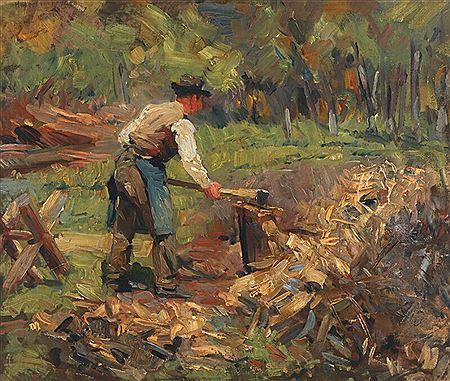 Hubert Von Heyden : Woodcutter