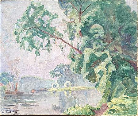 Georges Griois : Paysage au bord de l'eau