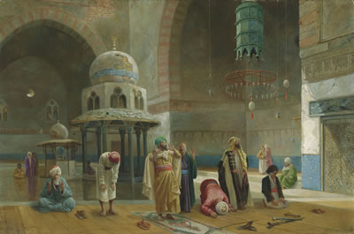 Charles Robertson : Prayer in the mosque of Sultan Hasan, Cairo