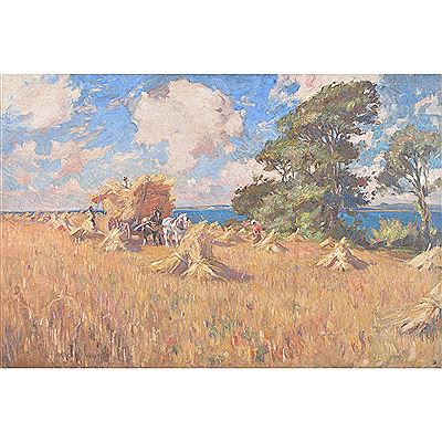 Harold Waite : Haystacks at West Wittering