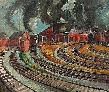 Margaret Tupper : 'San Antonio Railway, c. 1935'