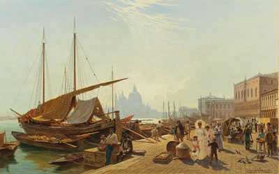 Ludwig Hans Fischer : “Die Riva schiavoni in Venedig”