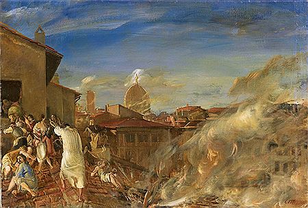 Pietro Annigoni : L'INCENDIO, 1937