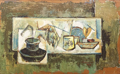 Shakir Ali : 'Still Life with a Yellow Mug,' 1958