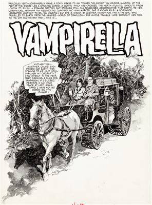 Jose (Pepe) Gonzalez : Jose Pepe Gonzalez Vampirella #19 Complete 10-Page Story Shadow of Dracula Original Art (Warren Publ., 1972)