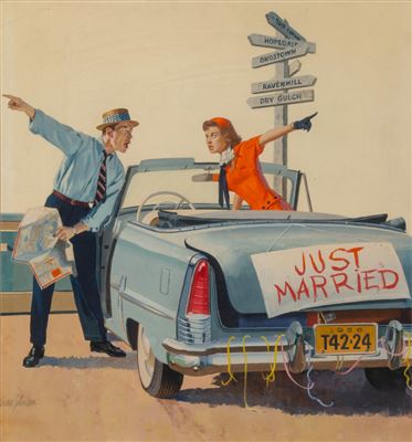 Gordon Johnson : Just Married, American Weekly magazine cover