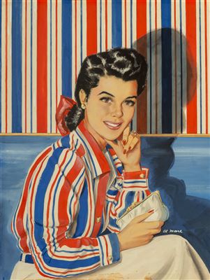 Al Moore : Wallpaper Blouse, Saturday Evening Post magazine cover, October 25, 1941