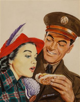 Al Moore : Look at It! The Saturday Evening Post cover, October 10, 1942