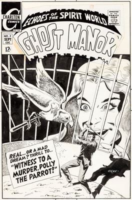 Rocco Mastroserio : Rocco Mastroserio Ghost Manor #2 Cover Original Art (Charlton, 1968)