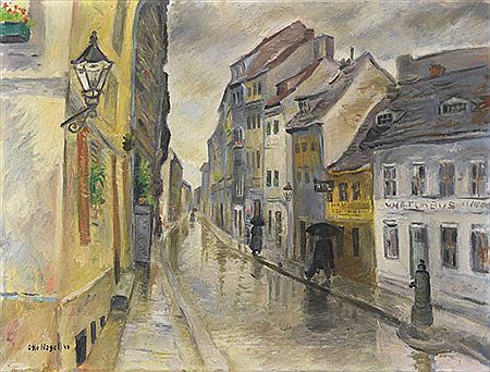 Otto Nagel : Petristrasse im Regen, 1940.