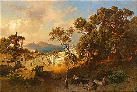 Carl Jungheim : The Bay of Naples with a View of Capri