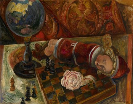 Victor Sergeevic Bart : Still Life with a Doll