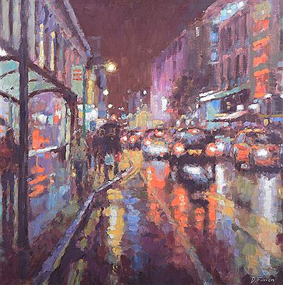 David Farren : 'Heavy Rain Reflections, Deansgate'