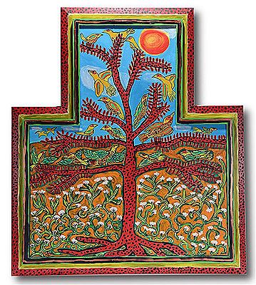 Sarah Rakes : Song Bird In Red Tree.