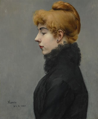 Charles Maurin : PORTRAIT OF A LADY (PRESUMED TO BE SARAH BERNHARDT)