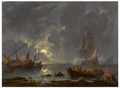 Lieve Verschuier : SHIPS IN MOONLIGHT