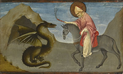 Sano Di Pietro : SAINT DONATUS CHASTISING THE DRAGON