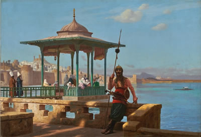 Jean-Leon Gerome : THE HAREM IN THE KIOSK