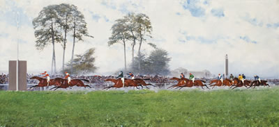 Rene Pierre Charles Princeteau : THE FINISH AT THE JOCKEY-CLUB PRIZE ON MAY 29TH 1892 IN CHANTILLY