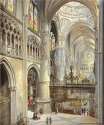 Josep Mestres Cabanes : Interior of the Cathedral of Burgos