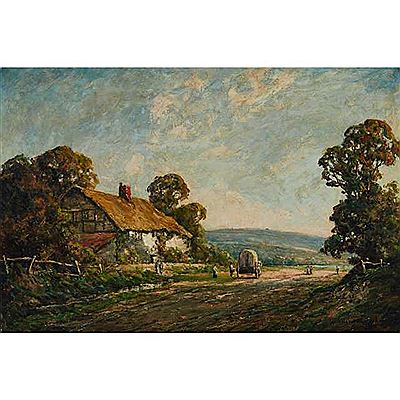 Harold Goldthwait : A SOUTHDOWN COTTAGE, SUSSEX