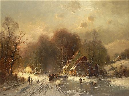 Gunter Konig : Large romantic winter landscape