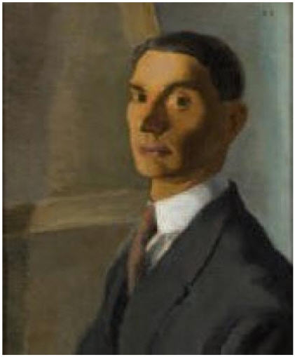 Emilio Sobrero : Self-portrait half-length