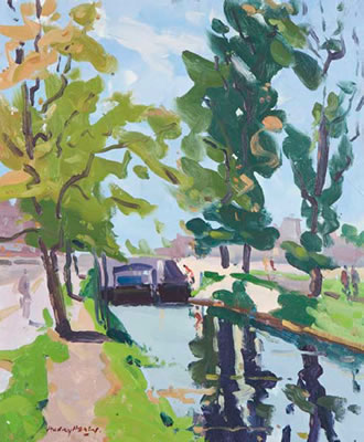 Henry Healy : Canal Scene, Dublin